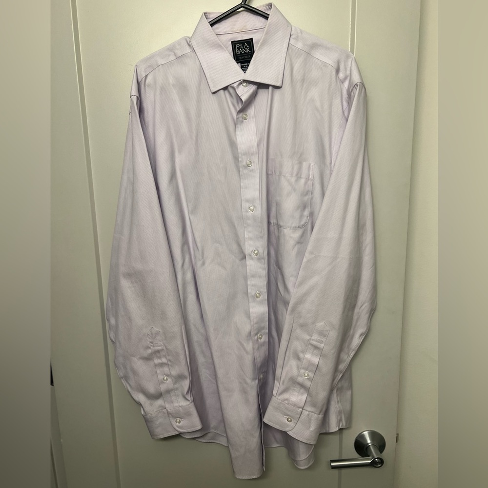 Jos. A. Banks dress shirt: lavender striped